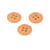 Lot de 3 boutons 4 trous nylon recylé bronze cognac 11mm