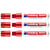 Lot de 3 marqueurs permanents pointe large - EDDING - Rouge - 850