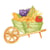 Ecusson thermocollant d'automne brouette 5cm x 4cm