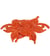 Fleur broche strass 10cm x 7cm orange