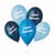 6 Ballons Joyeux Anniversaire Bleu Ø33cm
