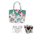 Sac couture/tricot 35cmx11cmx38cm fleuri bleu