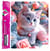 Diamond Painting Broderie Diamant LUMINLIFE 40x50cm, 100% strass, diamants ronds - Chaton noel