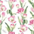 Lot de 4 serviettes en papier découpage collage 33 cm FLEUR TULIPE ROSE F 505