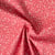 Tissu Voile de Coton digital imprimé fleurs miniatures blanc cassé & rose clair sur fond Rose corail