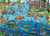 Puzzle 1000 pièces - DoodleTown: Pêche à la Ligne - Cobble Hill