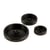 Lot de 3 boutons corozo 4 trous Noir