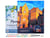 Peinture par Numéro Figured'Art avec Cadre - Rue Edinburgh - Kit de Loisir Créatif DIY Numéro d'Art Complet - 40x50cm toile tendue sur châssis