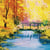 Lot de 4 serviettes en papier découpage collage 33 cm NATURE AUTOMNE PONT N 830