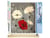 Peinture par Numéro Figured'Art - Fleurs rouge et blanches - Kit de Loisir Créatif DIY Numéro d'Art Complet - 40x50cm toile roulée + châssis en bois à monter