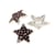 Bouton étoile strass violet lilas 19mm