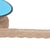 Bobine 25m dentelle éventail 19mm beige clair