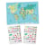 Carte du monde pour enfant avec stickers drapeaux 66 x 44 cm