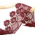 Bobine 13,7m guipure fleurs 45mm Bordeaux