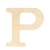 Lettre P - 11.5 cm - bois - Artemio