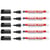Lot de 5 marqueurs permanents - EDDING - Noir - Pointe fine 1 mm