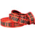 Film 20m sangle jacquard RAW WHITE 35mm Rouge/noir