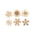 Embellissements bois fleurs 1,7 à 2 cm 30 pièces