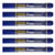 Lot de 6 marqueurs permanents PENTEL N860 pointe biseautée 2-4mm bleu