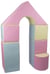 Petit Château – Lot de 11 blocs en mousse pour le jeu rose, bleu, jaune (pastel) - Velinda