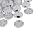 10 Boutons Fantaisies Strass transparent 18 mm - 2 trous - creation couture scrapbooking