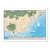 Affiche 30x40 cm - Carte Cote d'Azur - Olahoop Travel Posters