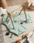 Tapis de Jeu pour Enfants Vert Clair en Coton Matelassé 110 x 110 cm en Forme de Feuille Accessoire Chambre Style Design Moderne