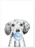 Poster Bulle de Chiot Bleue | A3 : 29,7x42cm