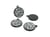 4 Breloques rondes noires 17*14mm imprimé animalier zèbre