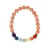 Bracelet 7 Chakras Pierre de Soleil Perles rondes 8 mm - Omsaé