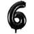 Ballon Géant Chiffre 6 Noir (86 cm)