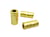 4 Perles tube martelées 14*6.5mm Or mat 18K