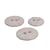 Lot de 6 boutons rond bouteilles recyclées 2 trous gris cendre