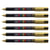 Lot de 6 marqueurs peinture pointe calibrée extra-fine 0,7 mm - POSCA - Or - PC1MR