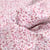 Tissu Popeline de coton Sweet Flower Pepe Rose sur fond Blanc