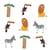 Confetti de table - lot de 40 - Animaux de la Savane