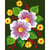 LUC - Kit Canevas Blanc Fleurs 20x25 cm 100% Coton