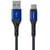 ENERGIZER Câble de Charge et de Données USB-A vers USB-C en Nylon Tressé 2m Anti-nœud Bleu