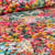 Tissu Viscose Camomille sur fond Rose fuchsia