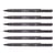 Lot de 6 feutres techniques UNI-BALL PIN 01200 GF - Pointe calibrée 0,1 mm - Gris foncé