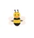 Lot de 3 écussons thermocollants insecte volant abeille 5,2cm x 5,2cm