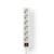 Nedis Rallonge Multiprise 6 Voies 3680W 16A 1.5m Type E avec Bouton marche/arrêt Blanc