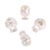 Lot de 4 serres-cordon boule 18x23mm transparent