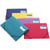 Lot de 5 pochettes plastiques 3 rabats 24 x 32 cm Rapesco assortiment couleur