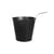 Gobelet métallique noir Ø 13 x 12 cm + 4 pailles en inox