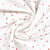 Tissu Jersey Coton Rosalie Petits coeurs framboise sur fond Blanc cassé