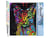 Peinture par Numéro Figured'Art - Chat Fractal Moderne - Kit de Loisir Créatif DIY Numéro d'Art Complet - 40x50cm sans châssis en bois