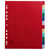 Intercalaires imprimés mensuel PP couleurs 12/100e - 12 positions - A4+ - Assorties vives - x 20 - Exacompta