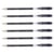 Lot de 6 stylos roller encre gel Uni-Ball Signo UM120, pointe moyenne 0,7 mm, noir