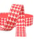 Bobine 14,5m sangle pied-de-poule 38mm rouge